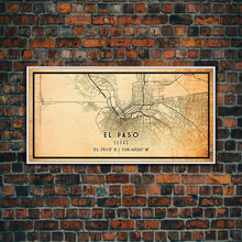 Load image into Gallery viewer, El Paso Texas Vintage Map Print, El Paso Map, Texas Map Art, El Paso City Road Map Poste, Vintage Gift Map, Travel Vacation Art, Rustic Map