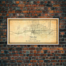 Load image into Gallery viewer, Tulsa Map Art - Oklahoma - Custom Tulsa City Streets Map Print - University of Tulsa - Home Office Decor Tulsa Map Decor Oklahoma Wall Art