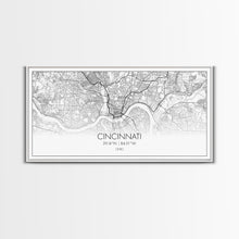 Cargar imagen en el visor de la galería, Cincinnati Street Map, Ohio Map, Map Print, Modern Art, Wall Art, Canvas Art, Garage Art, Educational Wall Art, Above Desk Décor, Room Décor