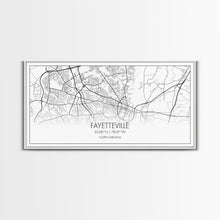 Load image into Gallery viewer, Fayetteville Street Map, North Carolina Map, Map Art, Minimalist Art, Wall Art, Canvas Art, Gift For Parents, Girls Room Décor, Cabin Décor