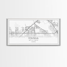 Carregar imagem no visualizador da galeria, Fontana Street Map, California Map, Map Art, Minimalist Art, Wall Art, Canvas Art, Gift For Couples, Game Room Prints, Above Bed Décor