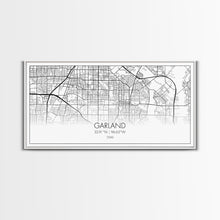 Load image into Gallery viewer, Garland City Map, Texas Map, Map Art, Minimalist Art, Wall Art, Canvas Art, Western Décor, Rustic Farmhouse Décor, Best Friend Gift, Office