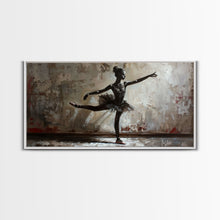Load image into Gallery viewer, Ghostly Ballerina Framed Canvas Print, Halloween Decor, Spooky Vibes Wall Art