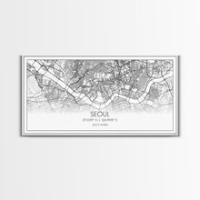 Load image into Gallery viewer, Seoul City Map, South Korea Art, Map Print, Modern Wall Art, Wall Art, Canvas Art, Thank You Gift, College Dorm Décor, Panoramic Art