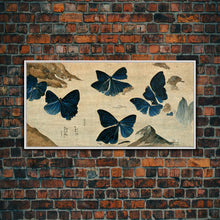 Load image into Gallery viewer, Butterfly canvas part, beautiful butterfly wall art, wall art for girls, living room art, guest room butterfly art