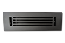 Cargar imagen en el visor de la galería, Cast Aluminum Linear Bar Vent Covers - Carbon Gray