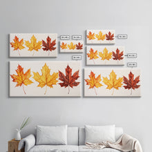 Carregar imagem no visualizador da galeria, Autumn Leaves Centerpiece, Photography Study, Framed Canvas Print, Fall Decor, Autumn Decor, Seasonal Art, Fall Centerpiece, Fall Art