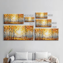 Load image into Gallery viewer, Beautiful Fall Decor Framed Canvas Print, Autumn Decor, Fall Wall Art, Above Mantle Wall Art, Art For Mantle Wall Art