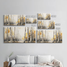 Carregar imagem no visualizador da galeria, Canvas Print Of Abstract Birch Oil Painting, Large Original Art, Fall Birch Forest ,Contemporary Living Room Wall Art Decor