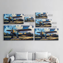 Carregar imagem no visualizador da galeria, Aeroplane Art, Antique Airplane Painting Canvas Print, Framed Canvas Art, Above Sofa Art, Gift for RC Plane Pilot, Airplane Art