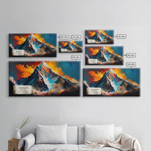 Load image into Gallery viewer, Annapurna II, Wall Art, Original Mountain Painting Print, Travel Poster, Mountain Landscape Wall Decor, Abstract Mountain Art