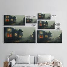 Load image into Gallery viewer, Creepy WildWest Art, canvas print, gloomy abandoned street