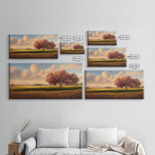 Carregar imagem no visualizador da galeria, A lone tree in a Texas field, Canvas print, Texan art, Prairies, fields and grass
