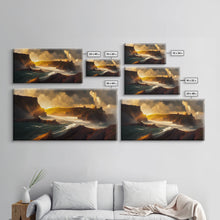 Load image into Gallery viewer, Cliffs and the sea, canvas print, ocean wall art