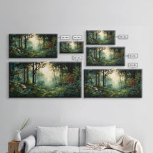 Carregar imagem no visualizador da galeria, Forest Wall Art, Trees Wall Print, Jungle Wall Art, Panoramic Art, Wall Art, Canvas Art, Landscape Art, Dorm Room Art, Office Decor, Prints