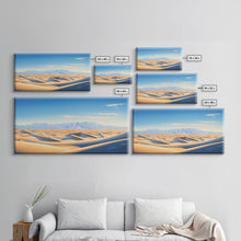 Load image into Gallery viewer, Desert Art, Framed Canvas Print, Landscape Painting, Poster Art, Desert Art Print, Saharan Desert, Sahara, Southwestern Art, Boho Decor