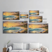 Load image into Gallery viewer, Beach Wall Art, Tropical Art Print, Palm Trees Wall Art, Panoramic Art, Wall Art, Canvas Art, Landscape Art, Landscape Print, Travel Print