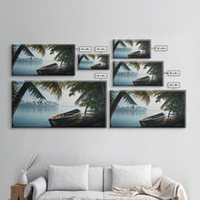 Load image into Gallery viewer, An Abandoned Canoe In The Florida Everglades - Florida Art - Framed Canvas Print - Liminal Spaces - Cool Wall Art - Eclectic Decor