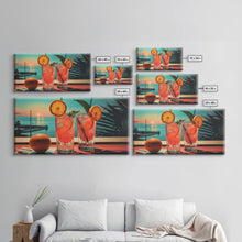 Carregar imagem no visualizador da galeria, Cantarito Cocktail Wall Art, Framed Canvas Print, Bar Decor, Basement Bar Wall Art, Vaporwave Aesthetic Wall Decor, Bar Cart Art