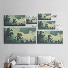 Carregar imagem no visualizador da galeria, A Florida Rain Storm, Framed Canvas Print, Liminal Art, Liminal Spaces, Framed Wall Art, Game Room Decor, Dark Moody Art