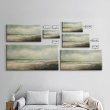 Carregar imagem no visualizador da galeria, Landscape Oil Painting Canvas Print Wall Art, Nature Framed Large Gallery Art, Minimalist Art, Ready To Hang, Moody and Drab Art