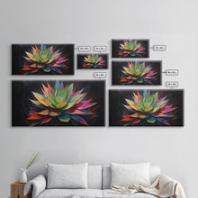 Carregar imagem no visualizador da galeria, Rainbow Agave, Southwest Art, Framed Canvas Print, Canvas Wall Art, Wall Art Prints, Southwestern Decor, Framed Art, Original Art