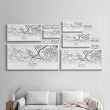 Carregar imagem no visualizador da galeria, Austin Street Map, Texas Map, Map Print, Modern Art, Wall Art, Canvas Print, Teen Girl Room Décor, Gift For Coworker, Bookshelf Décor