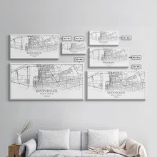 Load image into Gallery viewer, Baton Rouge Street Map, Louisiana Map, Map Print, Modern Art, Wall Art, Canvas Print, Realtor Gift, Wall Art Above Bed, Home Wall Décor
