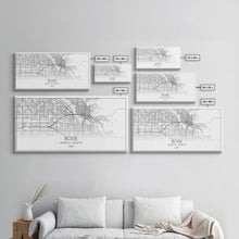 Load image into Gallery viewer, Boise Street Map, Idaho Map, Map Print, Modern Art, Wall Art, Canvas Art, Friendship Gift, Minimalist Décor, Bar Cart Décor, Rustic Home Art