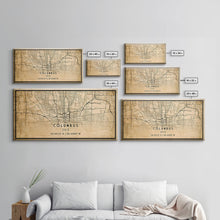 Cargar imagen en el visor de la galería, Columbus vintage map print poster or framed canvas, Ohio map print poster canvas, Columbus city map print poster canvas