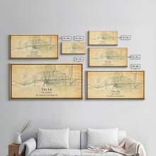 Load image into Gallery viewer, Tulsa Map Art - Oklahoma - Custom Tulsa City Streets Map Print - University of Tulsa - Home Office Decor Tulsa Map Decor Oklahoma Wall Art