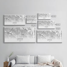 Load image into Gallery viewer, Garland City Map, Texas Map, Map Art, Minimalist Art, Wall Art, Canvas Art, Western Décor, Rustic Farmhouse Décor, Best Friend Gift, Office