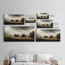 Carregar imagem no visualizador da galeria, Ghost town canvas art, wild west theme, abandoned art