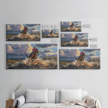 Load image into Gallery viewer, Colorful Desert Landscape with Tree Under Starry Sky, Stunning Framed Canvas Print, Living Room Art, Bedroom Decor, Southwestern Wall Art