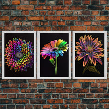 Load image into Gallery viewer, Botanical Canvas Print Set of 3 - Botanical Illustration - Botanical Art Print - Art Prints - Botanical Print Set of 3 - Botanical Wall Art