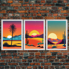 Load image into Gallery viewer, Desert Canvas Prints, Nature Prints Wall Art Set, Framed Canvas Prints Wall Decor, 3 Piece Wall Art Set, Southwestern Decor, Original Art