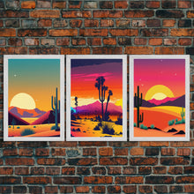 Load image into Gallery viewer, Desert Canvas Prints, Nature Prints Wall Art Set, Framed Canvas Prints Wall Decor, 3 Piece Wall Art Set, Southwestern Decor, Trendy Art