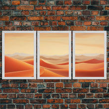 Load image into Gallery viewer, Desert Wall Art, Sand Dunes Print, Landscape Wall Art, Canvas Print, Wall Art, 3 Piece Wall Art, Family Home Decor, Living Room Prints
