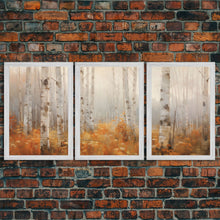 Cargar imagen en el visor de la galería, Forest Wall Art, Trees Art Print, Nature Art, Canvas Print, Wall Art, 3 Piece Wall Art, Country Wall Art, Office Decor, Above Bed Art