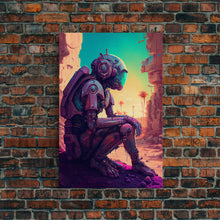 Load image into Gallery viewer, Android deep in thought, AI, fine art poster print