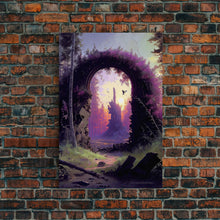 Load image into Gallery viewer, Gateway to another world, the purple realm, fine art poster print, fantasy decor
