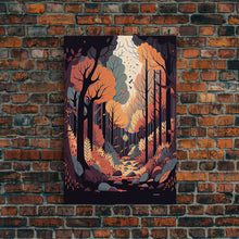 Load image into Gallery viewer, Autumn in the forest, a beautiful fall scene, framed canvas print