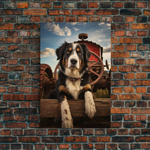 Load image into Gallery viewer, Dog Wall Art, Bernese Mountain Dog Wall Print, Farmhouse Wall Art, Wall Art, Framed Wall Art, Framed Canvas. Wall Print, Wall Canvas
