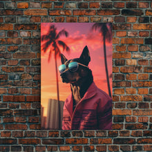 Cargar imagen en el visor de la galería, Chihuahua Wall Print, Dog Wall Art, Dog Sunglasses, Dog In Pink Jacket, Funny Art, Framed Wall Art, Framed Canvas, Wall Print, Wall Canvas