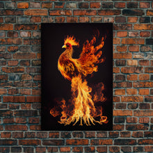Load image into Gallery viewer, Phoenix Watercolor Canvas Phoenix Bird Art Print Fire Bird Phoenix Framed Print Wall Art Fantastic Animals Painting Phoenix Gift
