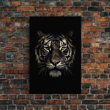 Load image into Gallery viewer, Beautiful Tiger Portrait Art Print, Framed Wall Art, Canvas Print, Big Cat Art, Tiger Painting