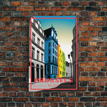Load image into Gallery viewer, Belgium, Brussels, European Wall Art, City Wall Art, Travel Wall Print, Travel Poster, Travel Artwork, Travel Wall Art, Canvas Wall Print