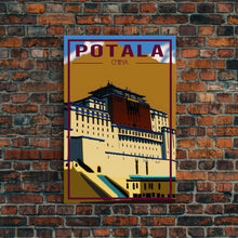 Load image into Gallery viewer, Potala Palace Wall Art, China Poster, Tibet Wall Print, Asia Wall Art, Travel Wall Print, Travel Poster, Travel Wall Art, Canvas Wall Print