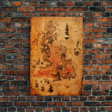 Carregar imagem no visualizador da galeria, Abstract Map Wall Decor, Abstract Art, Antique Map Wall Art, Geography Wall Art, Wall Decor, Canvas Print, Wall Art, Framed Canvas