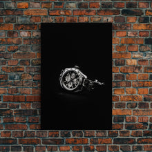 Cargar imagen en el visor de la galería, Classic Wrist Watch Wall Art, Watch Art, Watch Face, Black And White, Minimalist Print, Wall Decor, Canvas Print, Wall Art, Framed Canvas